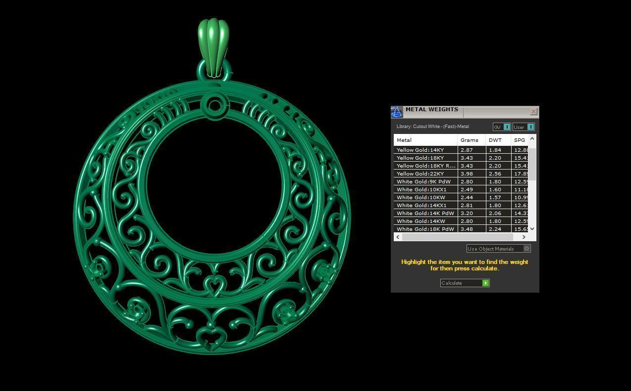 Fashion Pendant 3D print model_5