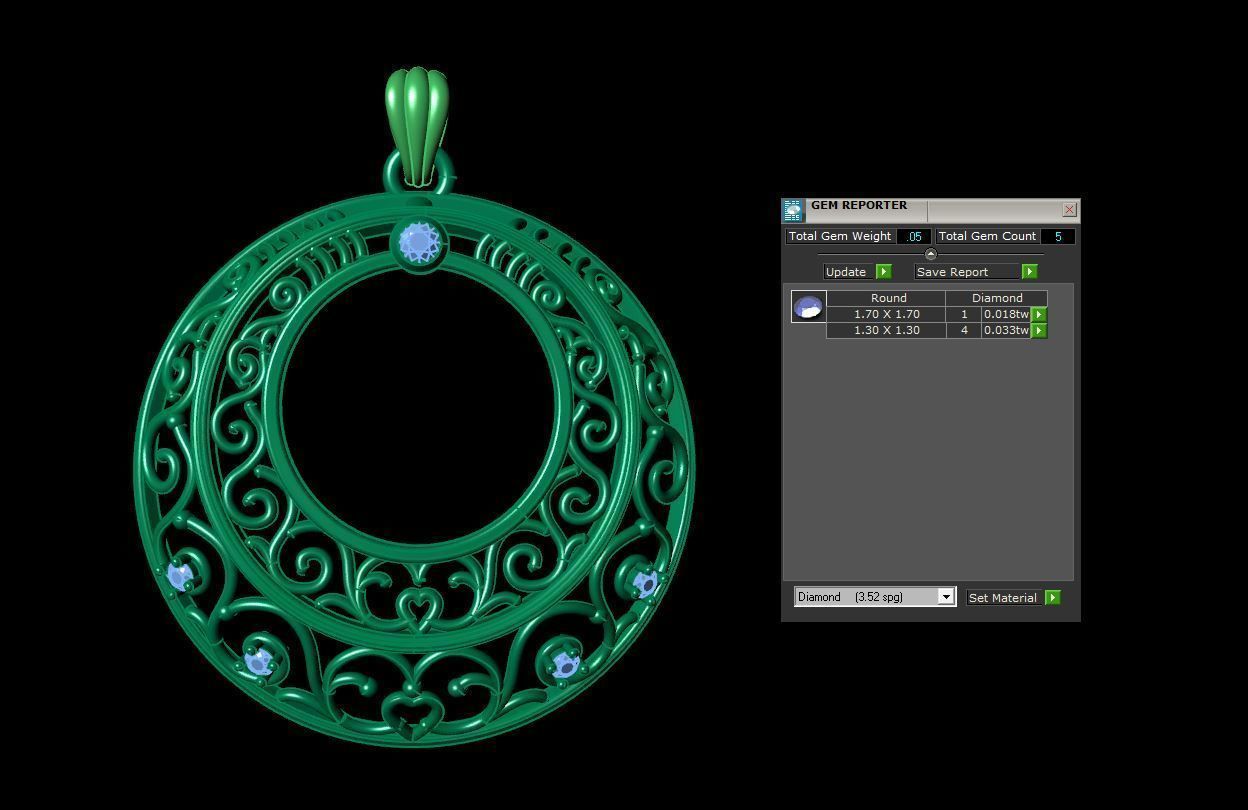 Fashion Pendant 3D print model_4