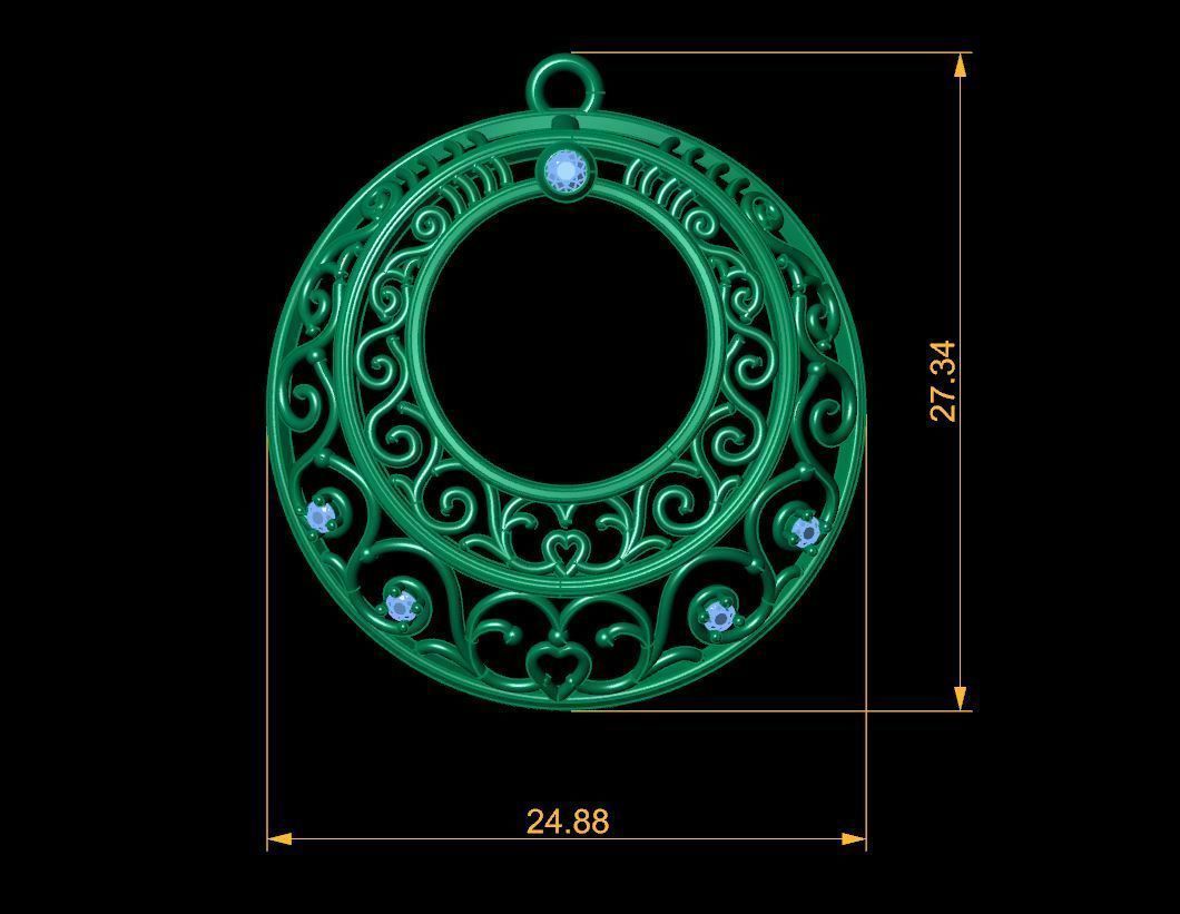 Fashion Pendant 3D print model_3