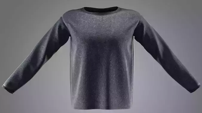 Male crew neck long-sleeve t-shirt