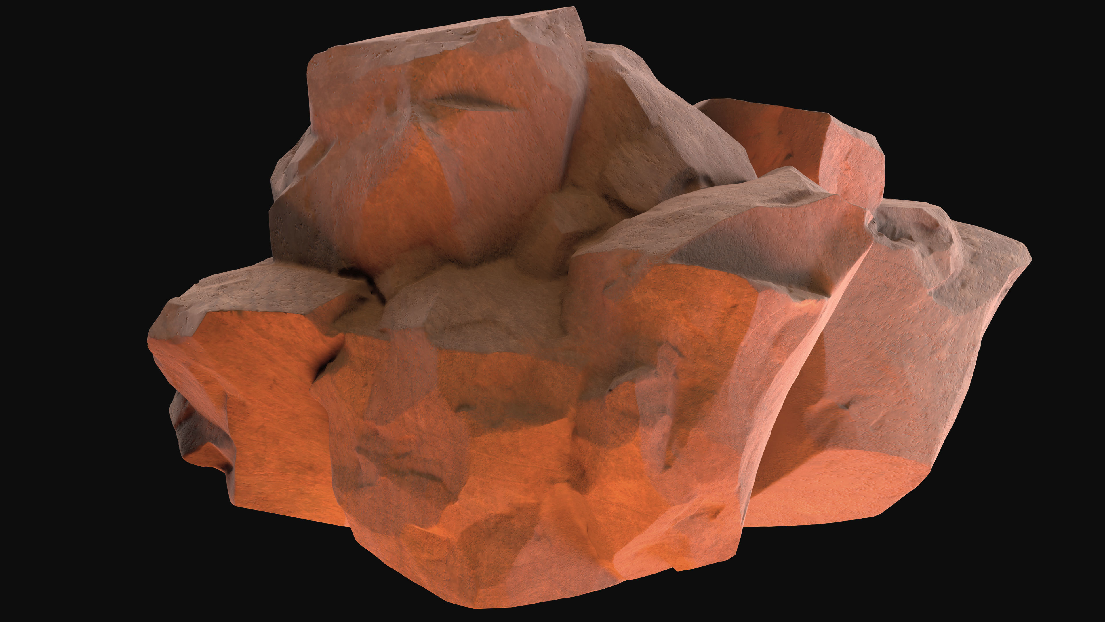 Big Desert rock 3D model_4