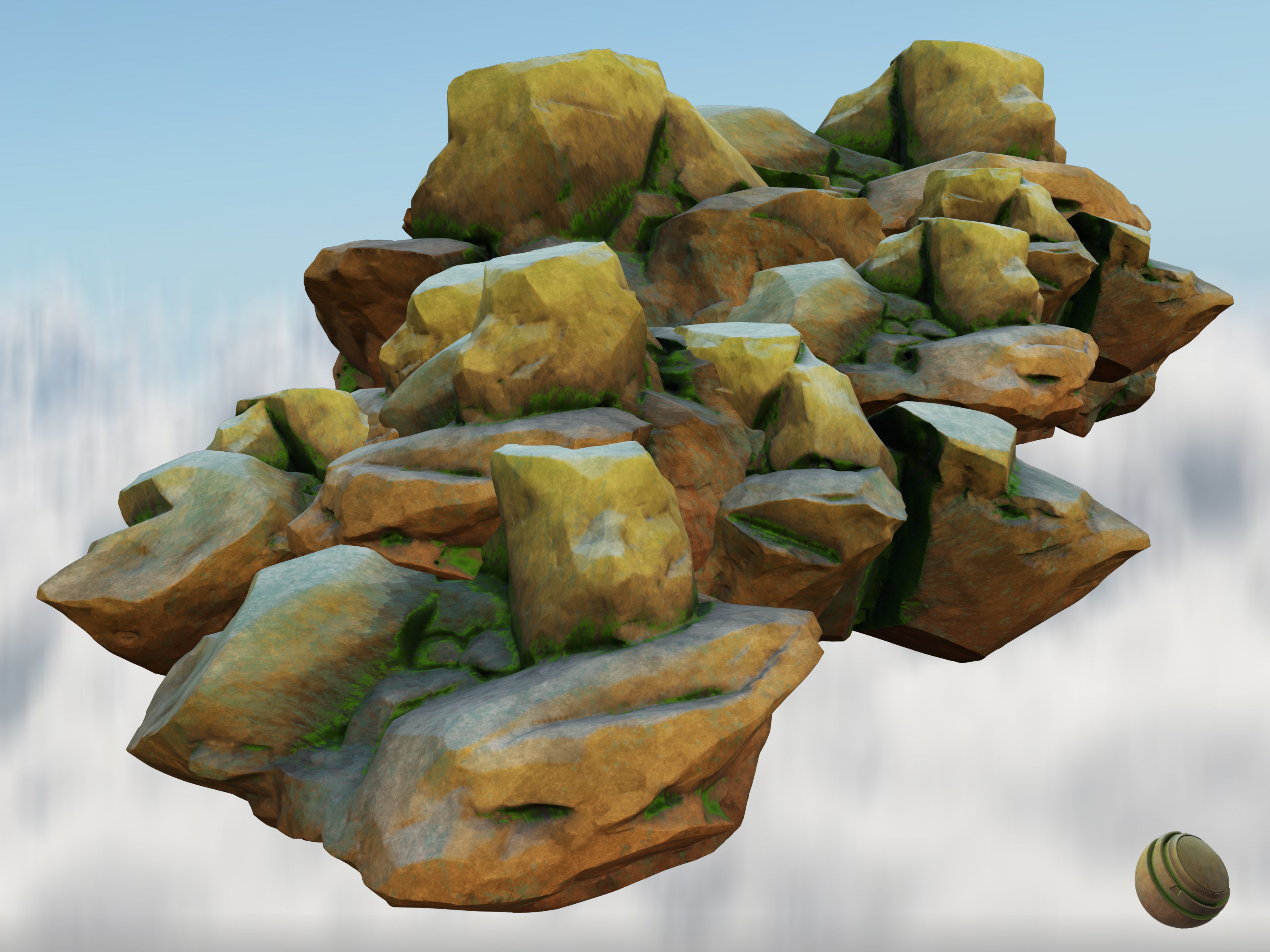 Big Desert rock 3D model_6