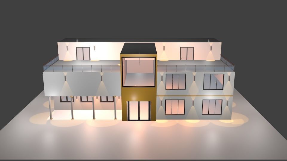 Futuristic Home 3D model_1