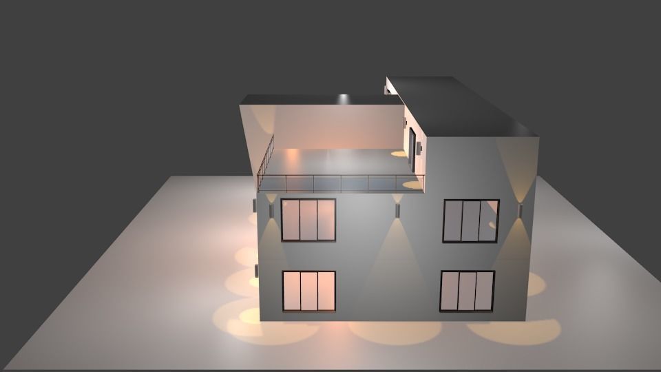 Futuristic Home 3D model_3