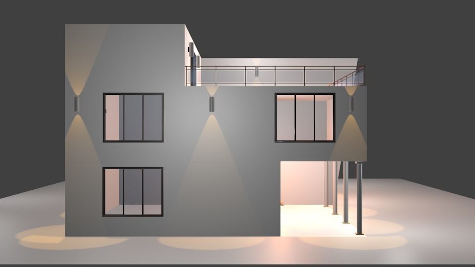 Futuristic Home 3D model_5