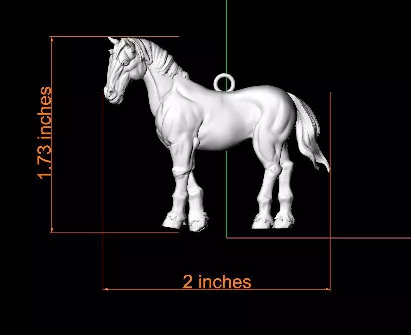 Horse pendant new 3D print model