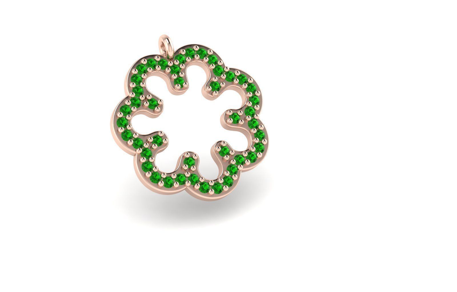 women necklace 3D print model_2