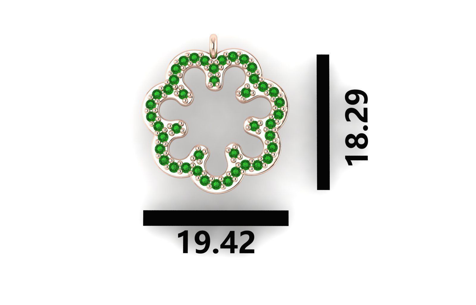 women necklace 3D print model_4