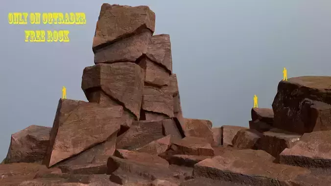 Free rock  Low-poly 3D model