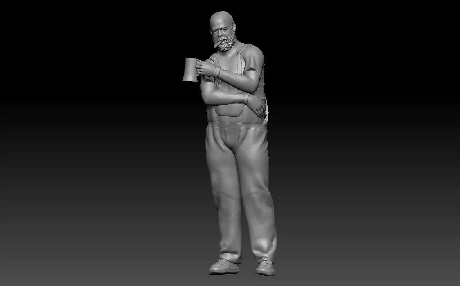 pablo smoking 3 3D print model_0