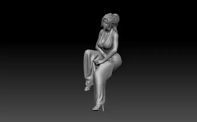 helena sitting 3D print model