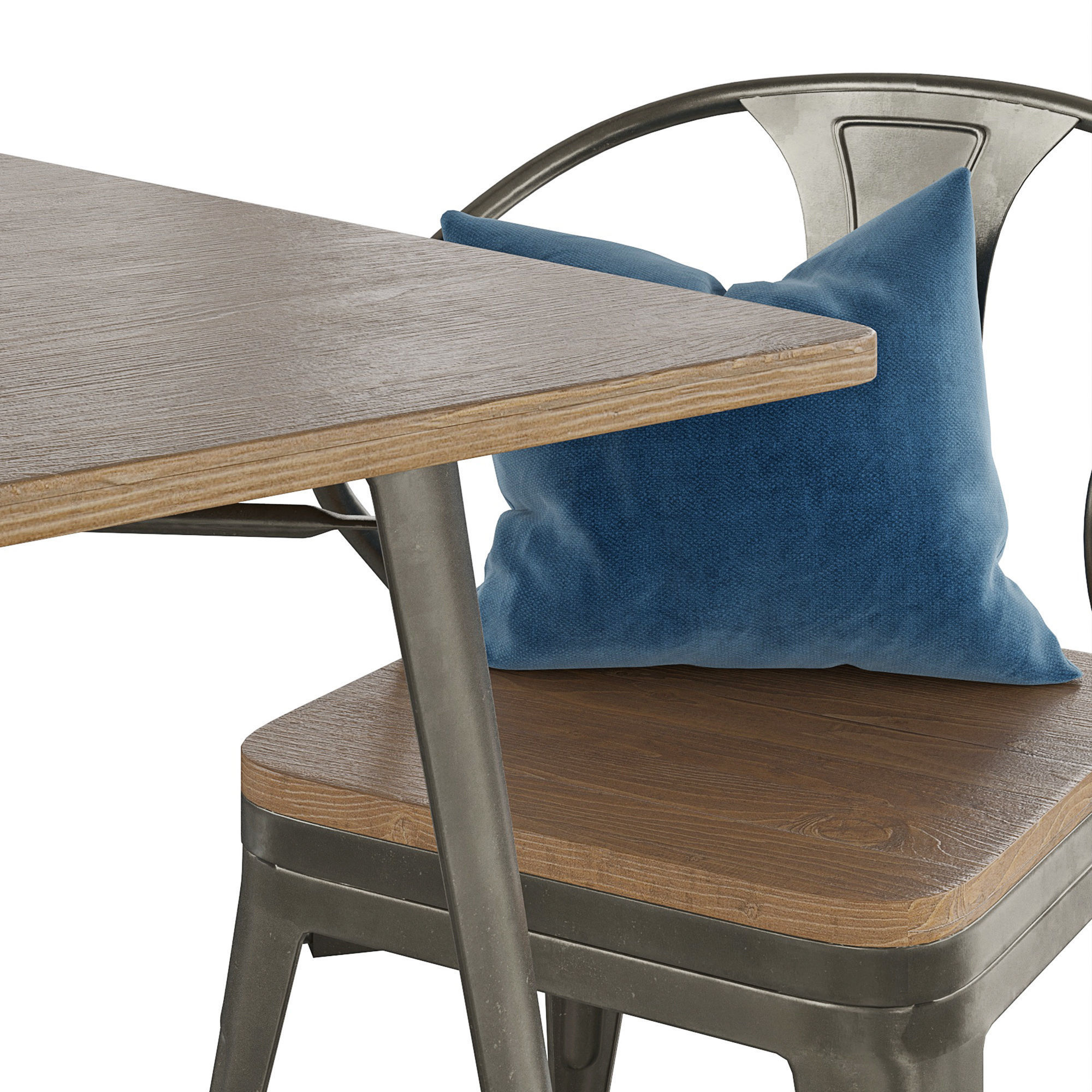 Table and Chair Malibu 3D model_4