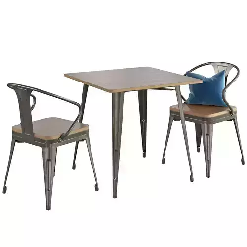 Table and Chair Malibu 3D model