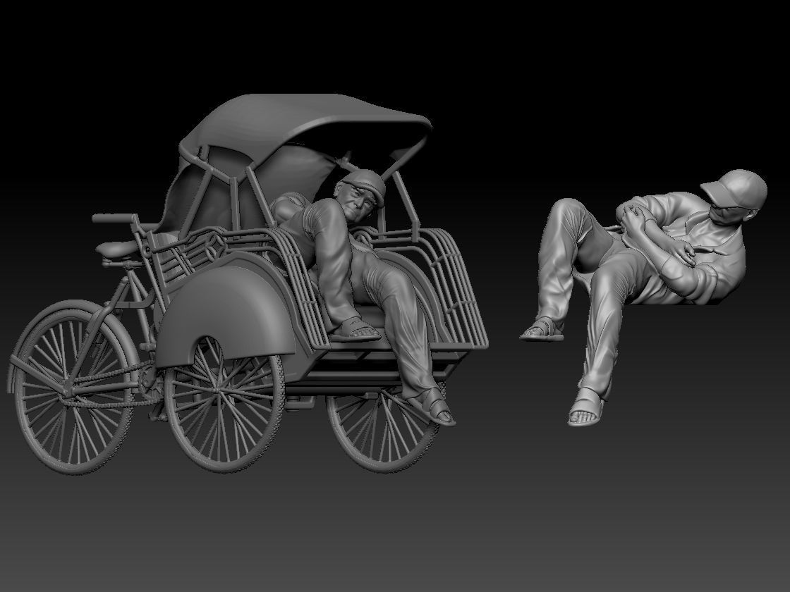 tukang becak pack 3D print model_1
