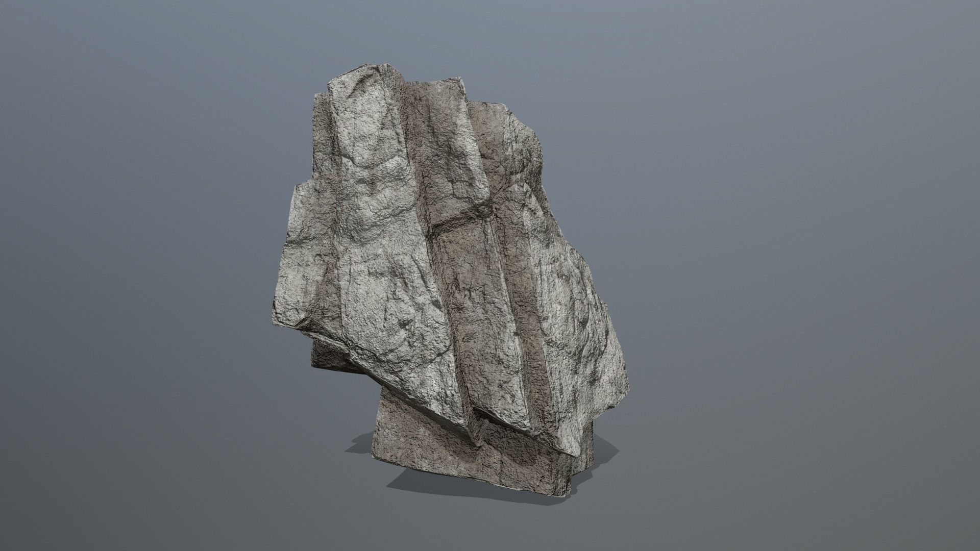cliff rocks Low-poly 3D model_3