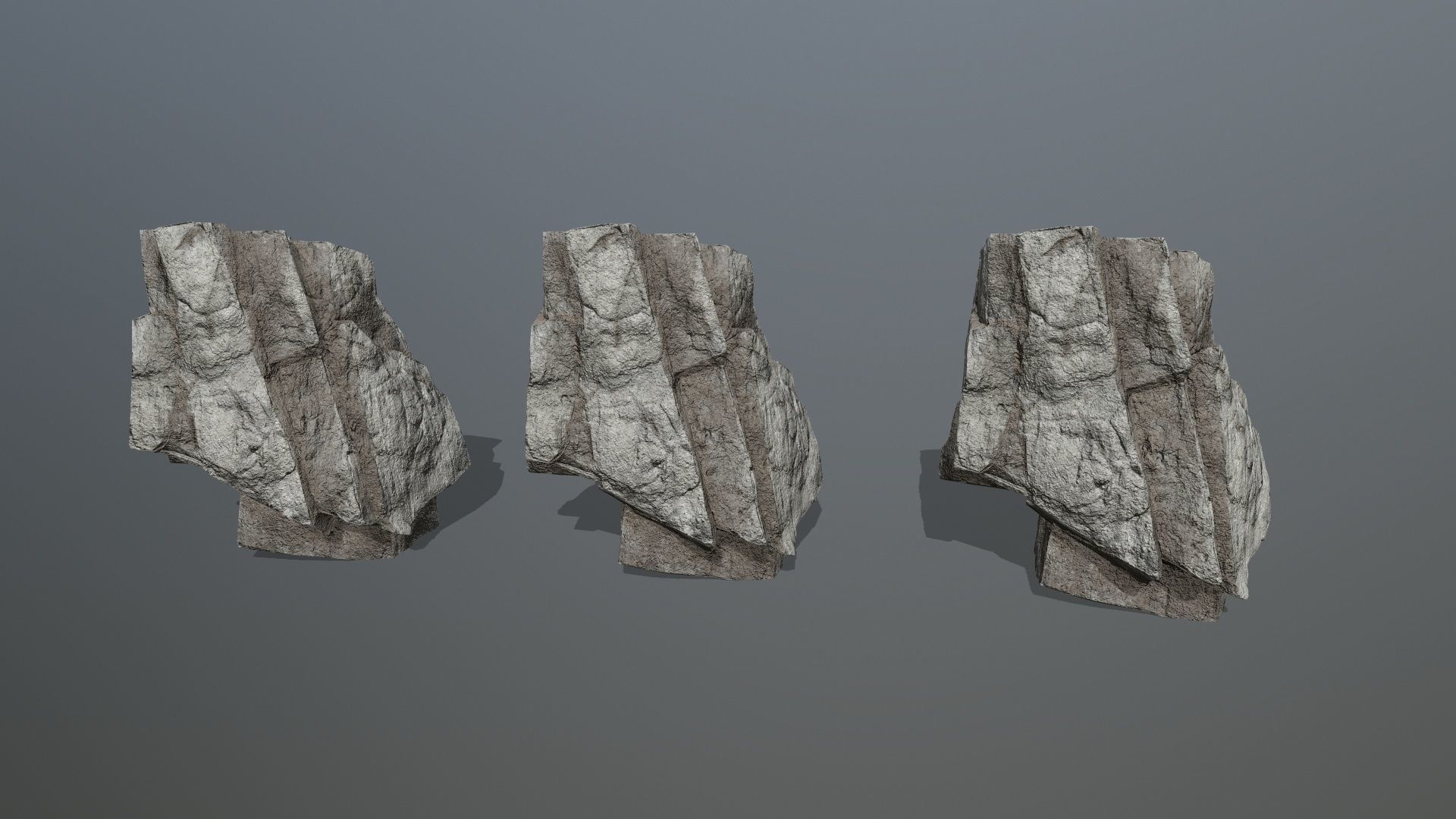 cliff rocks Low-poly 3D model_13