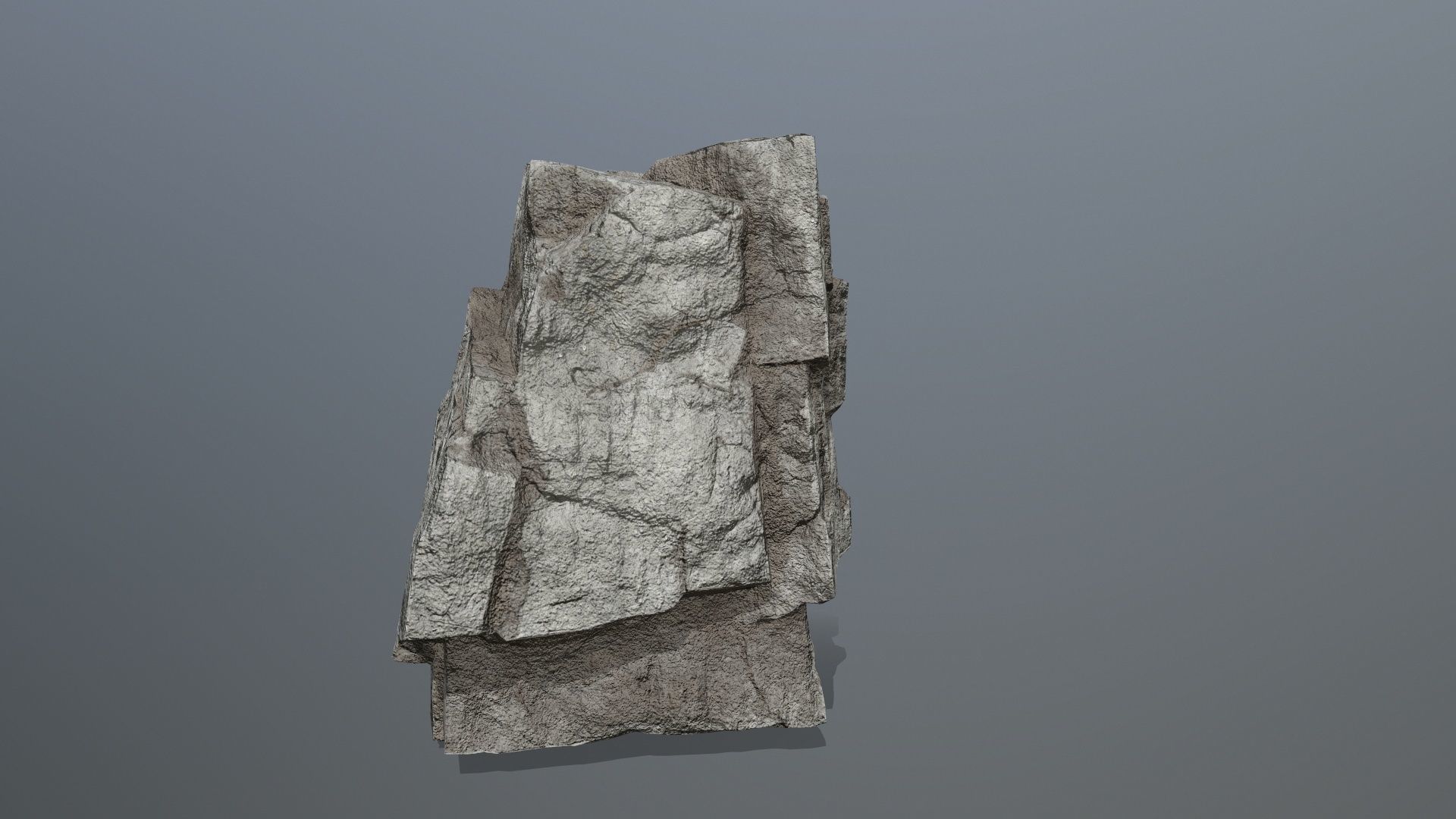 cliff rocks Low-poly 3D model_6