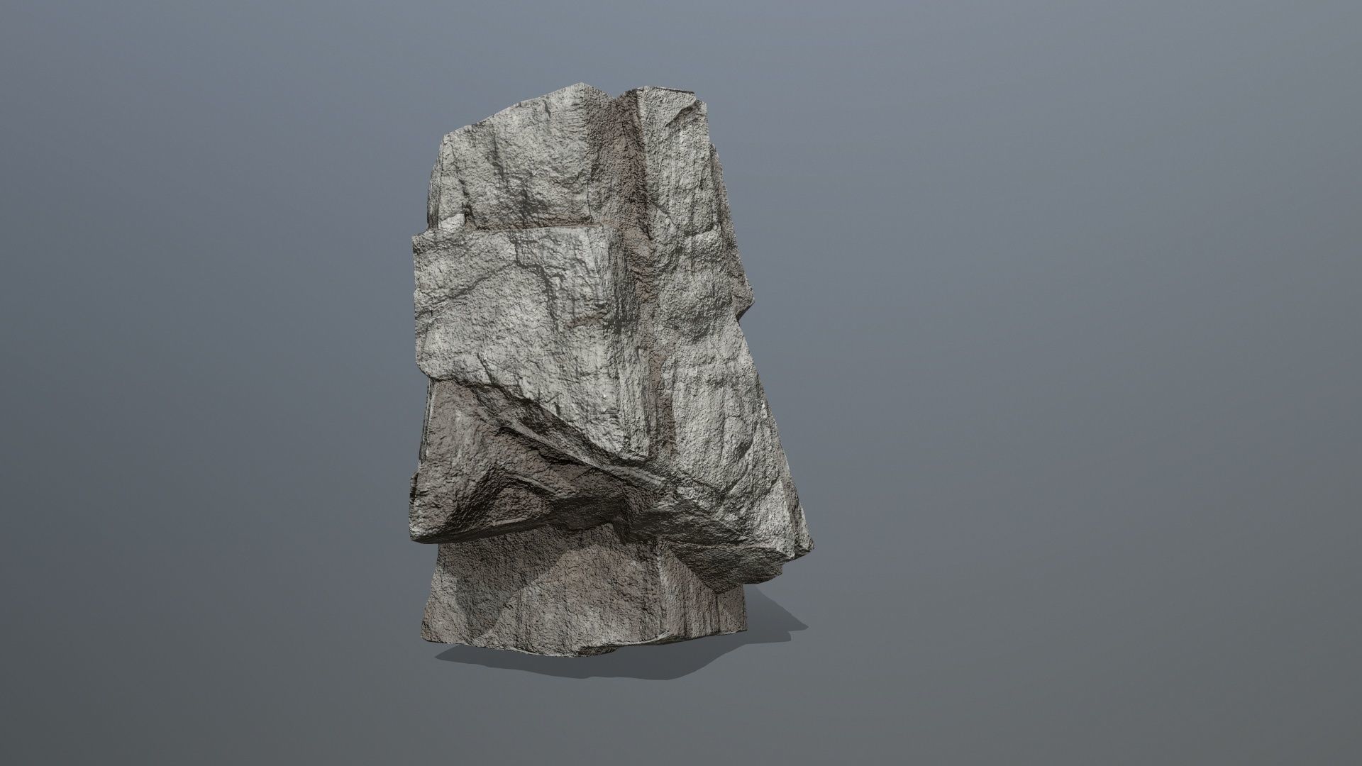 cliff rocks Low-poly 3D model_9