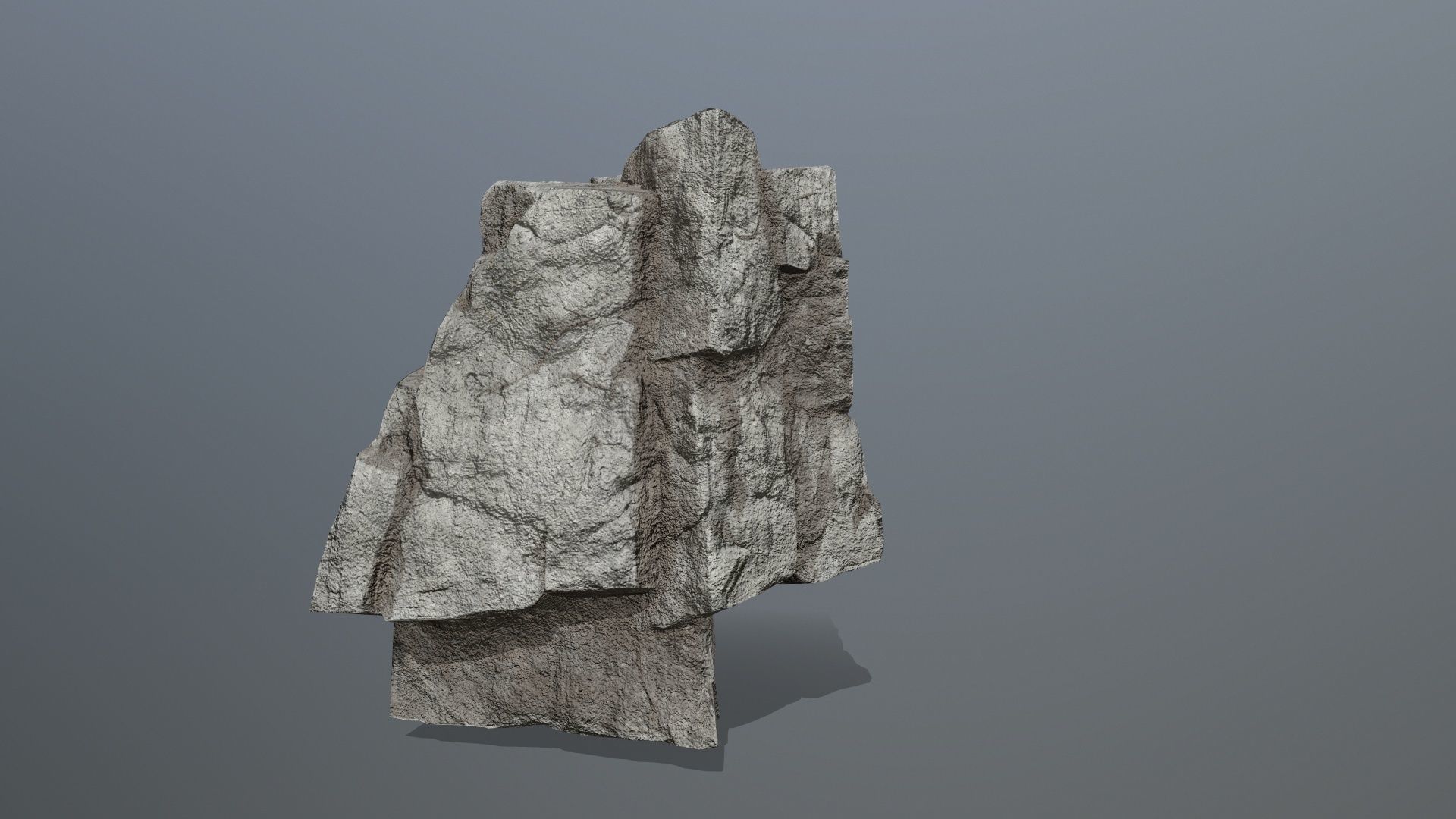 cliff rocks Low-poly 3D model_7