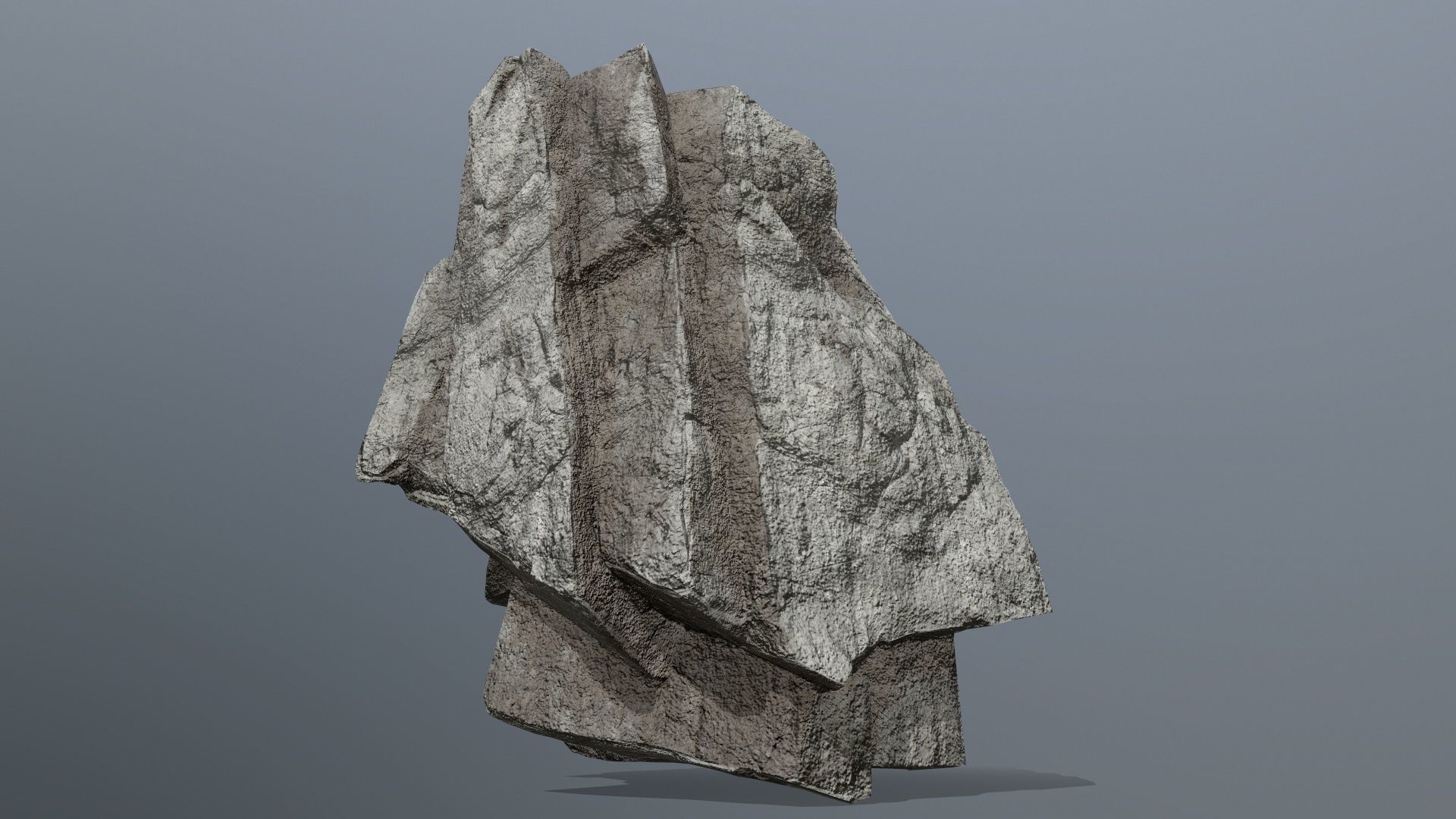 cliff rocks Low-poly 3D model_2