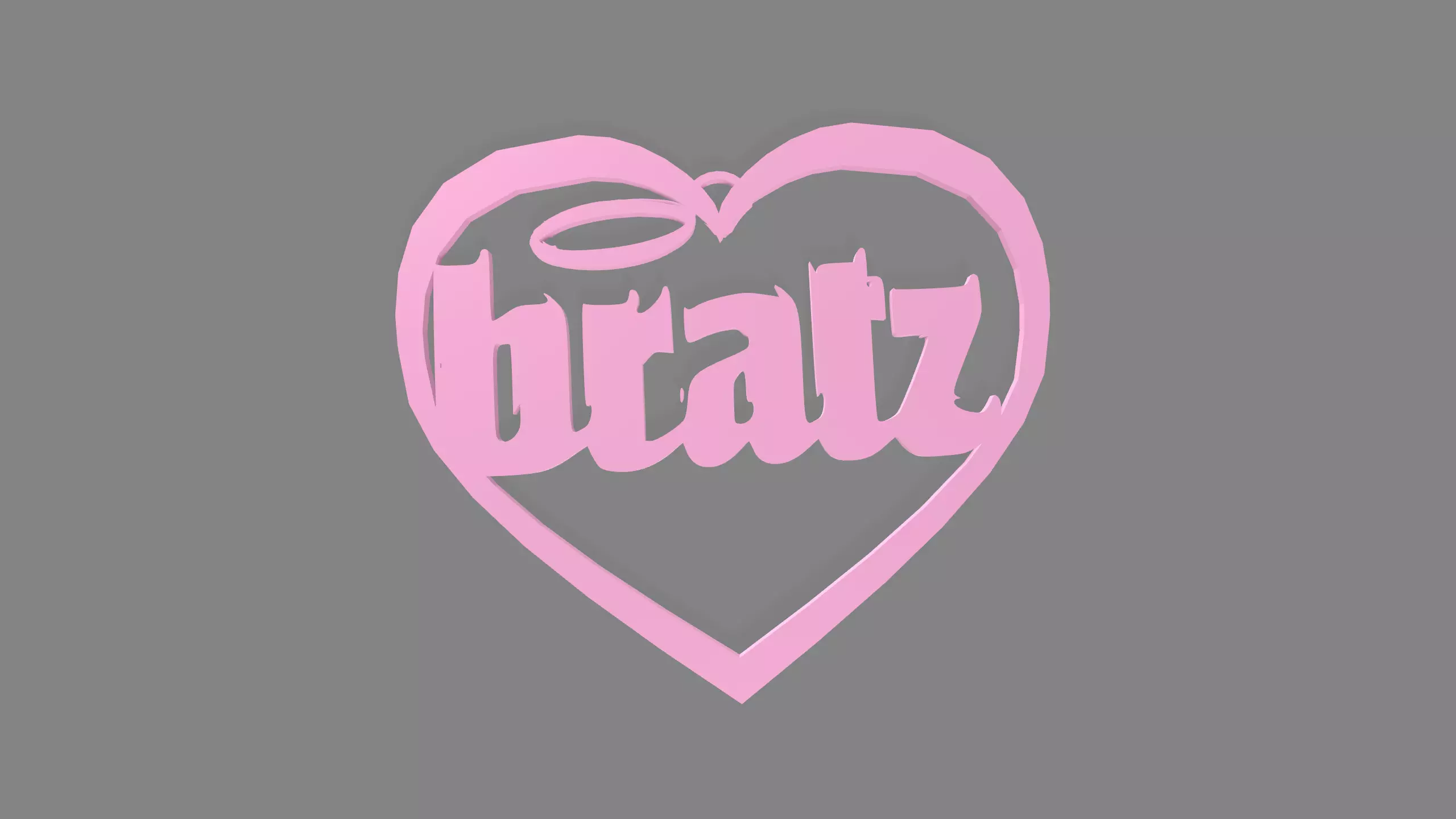 bratz earring heart 3D print model_0