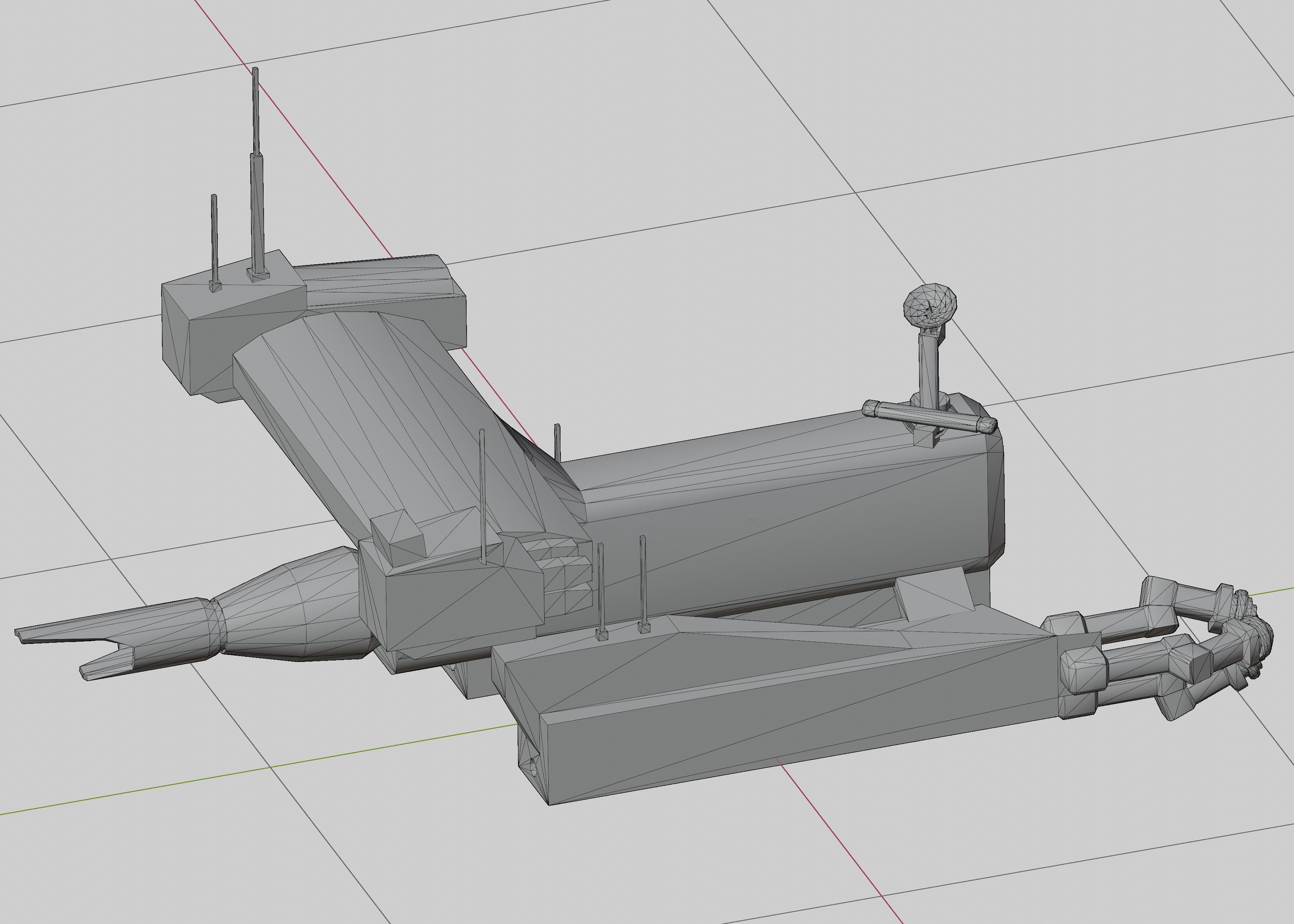 Space ships pack Low-poly 3D model_18