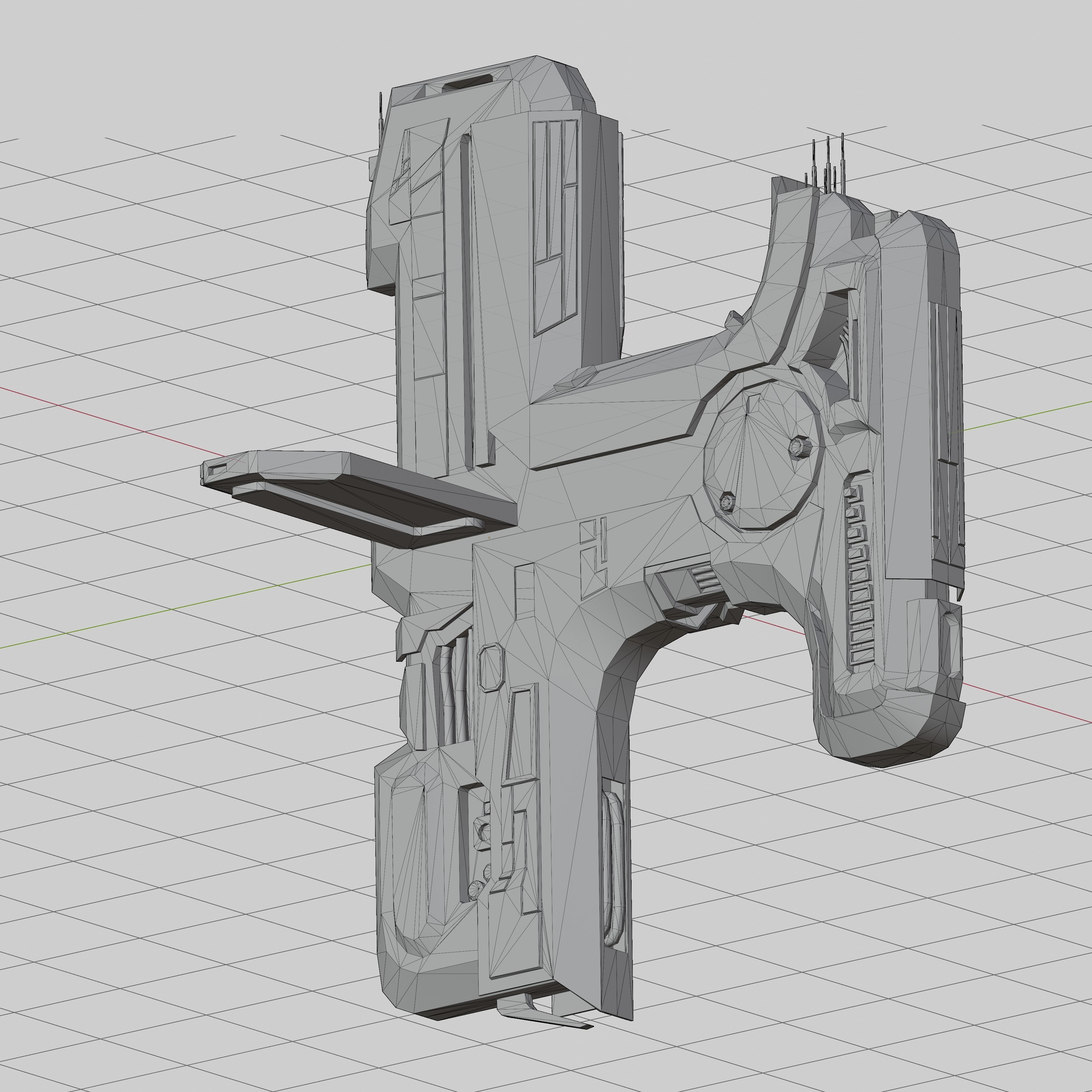 Space ships pack Low-poly 3D model_6