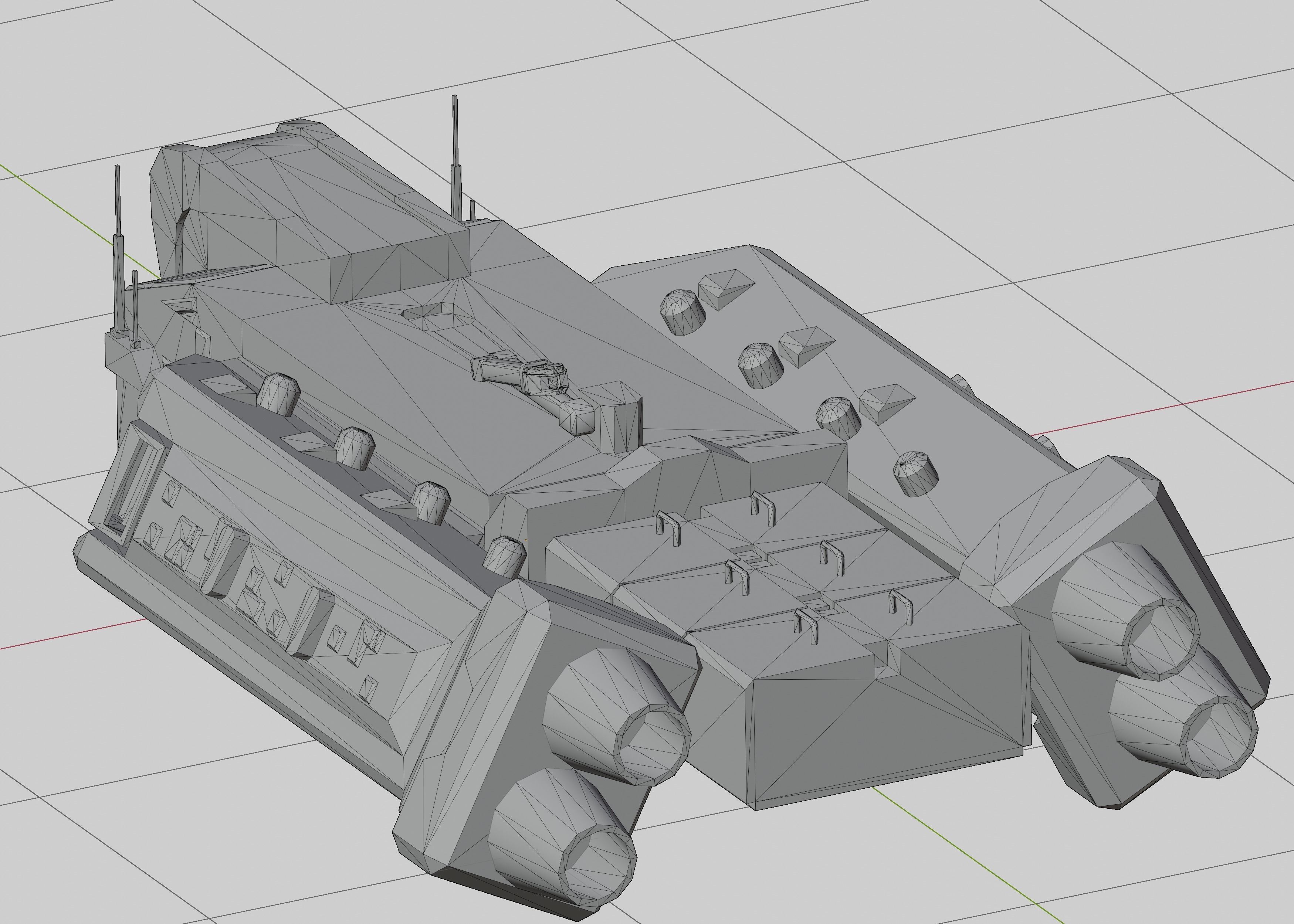 Space ships pack Low-poly 3D model_10