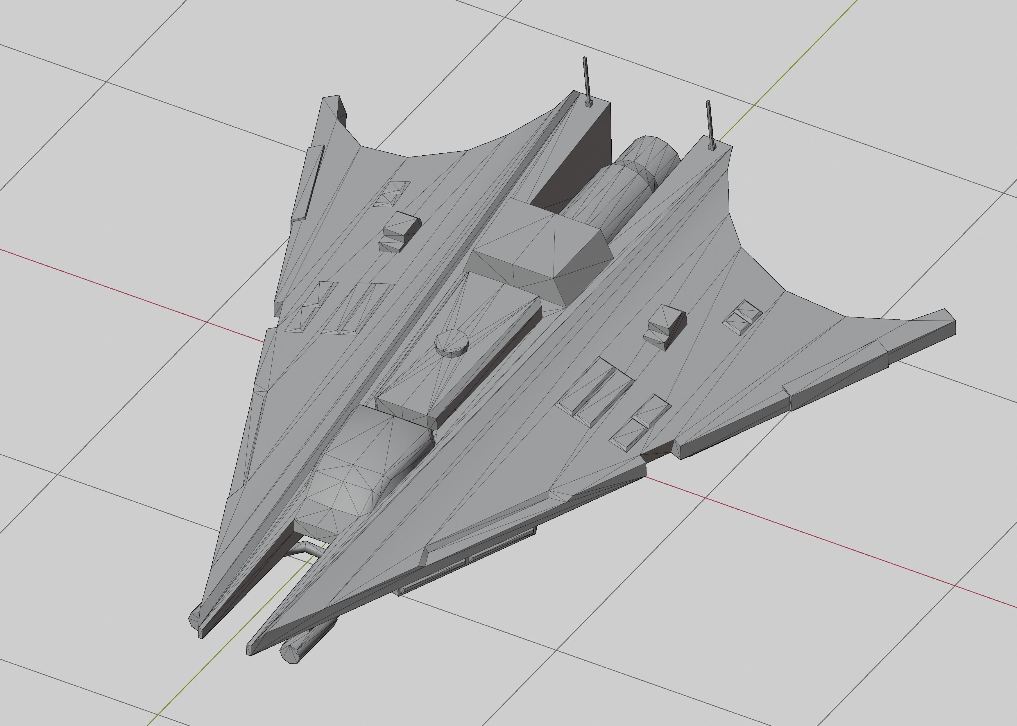 Space ships pack Low-poly 3D model_12