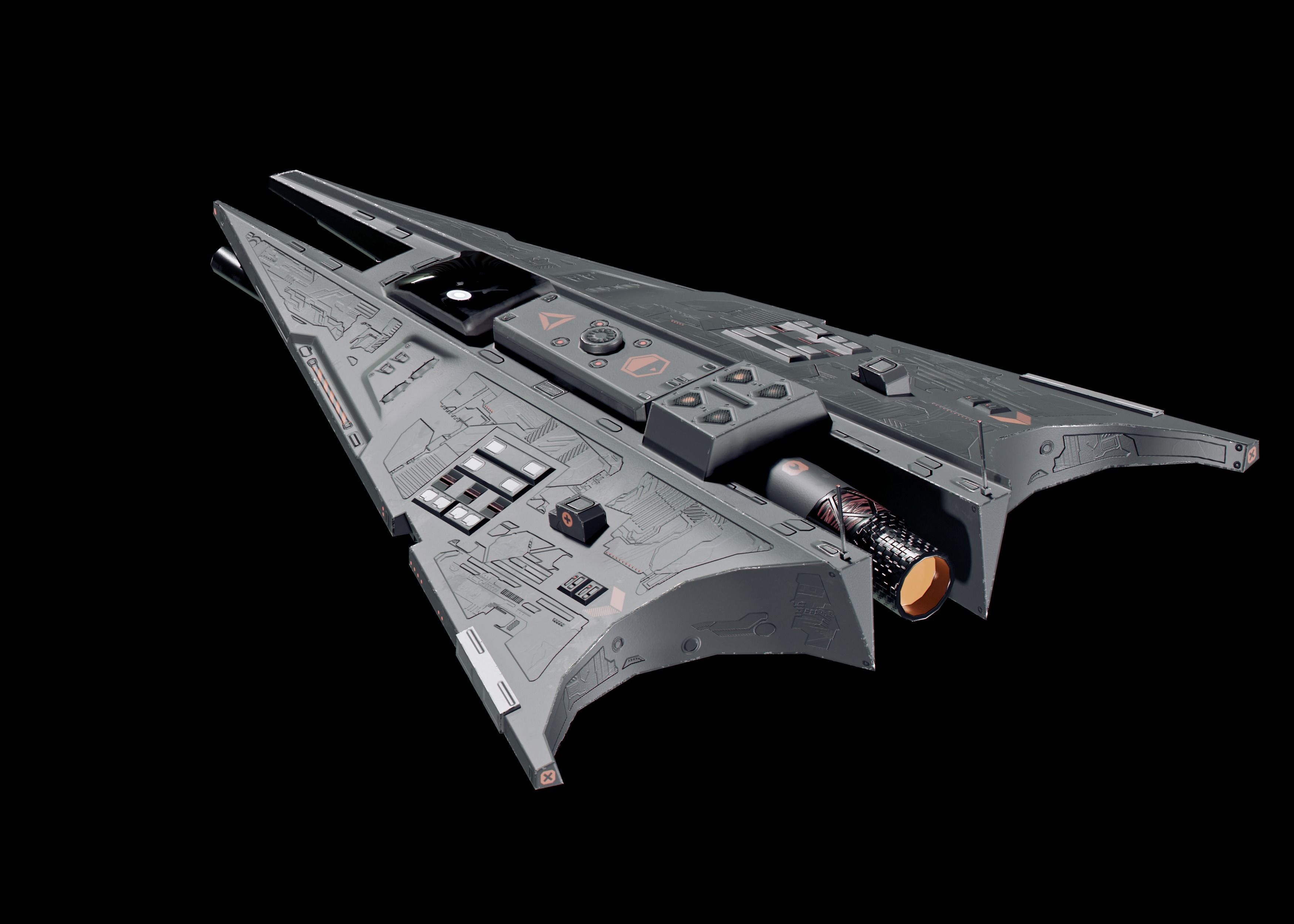 Space ships pack Low-poly 3D model_13