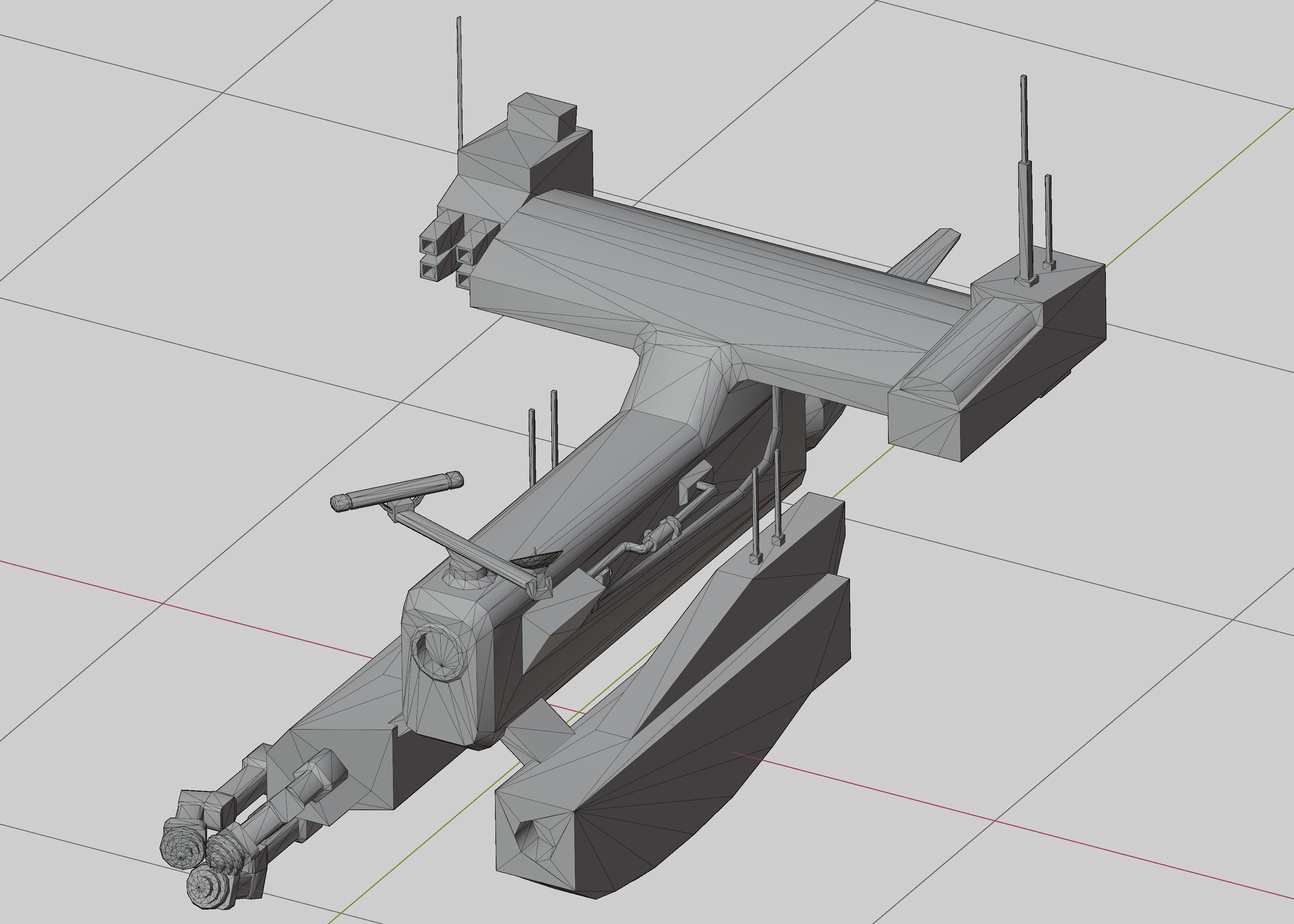 Space ships pack Low-poly 3D model_16
