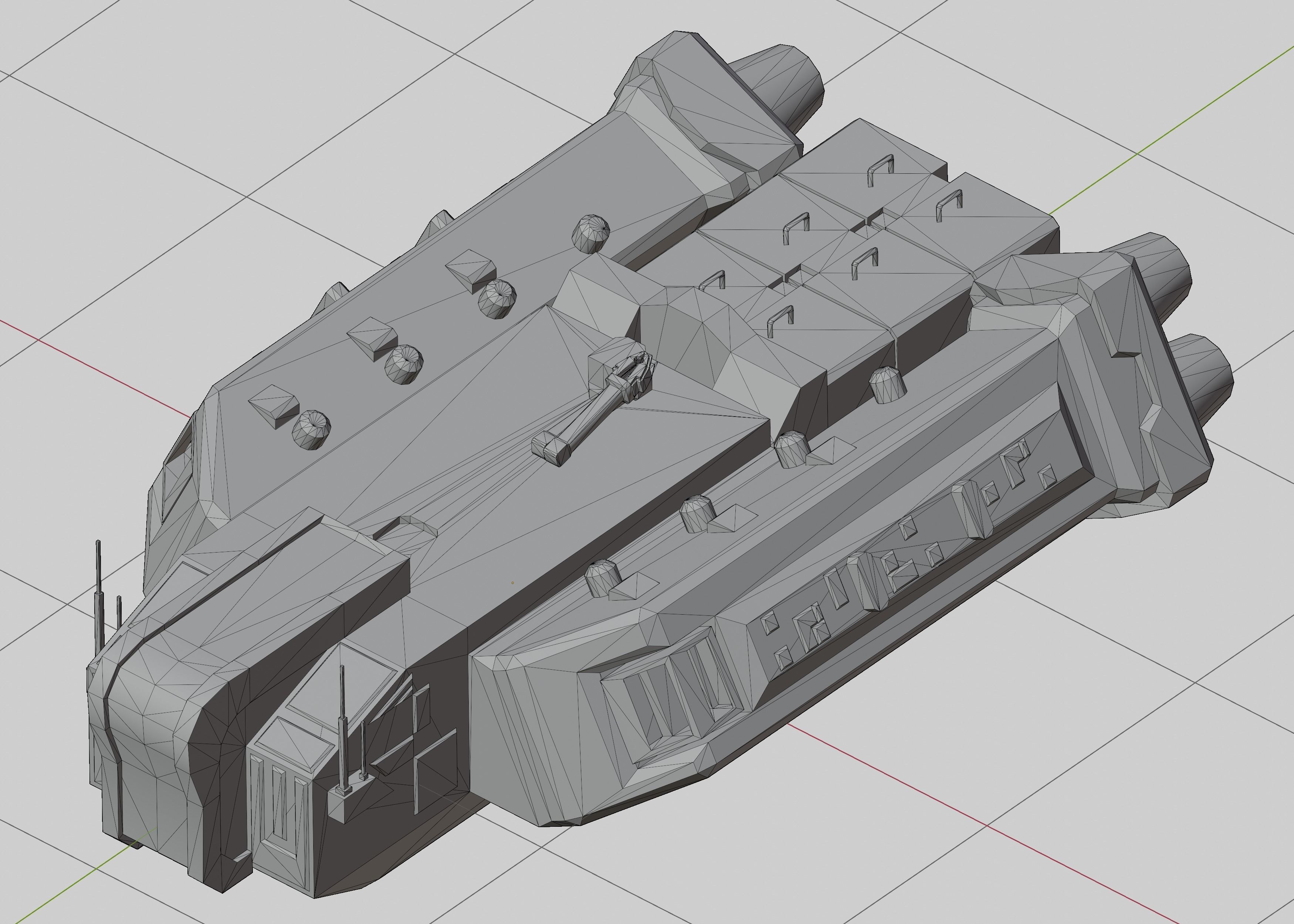 Space ships pack Low-poly 3D model_8