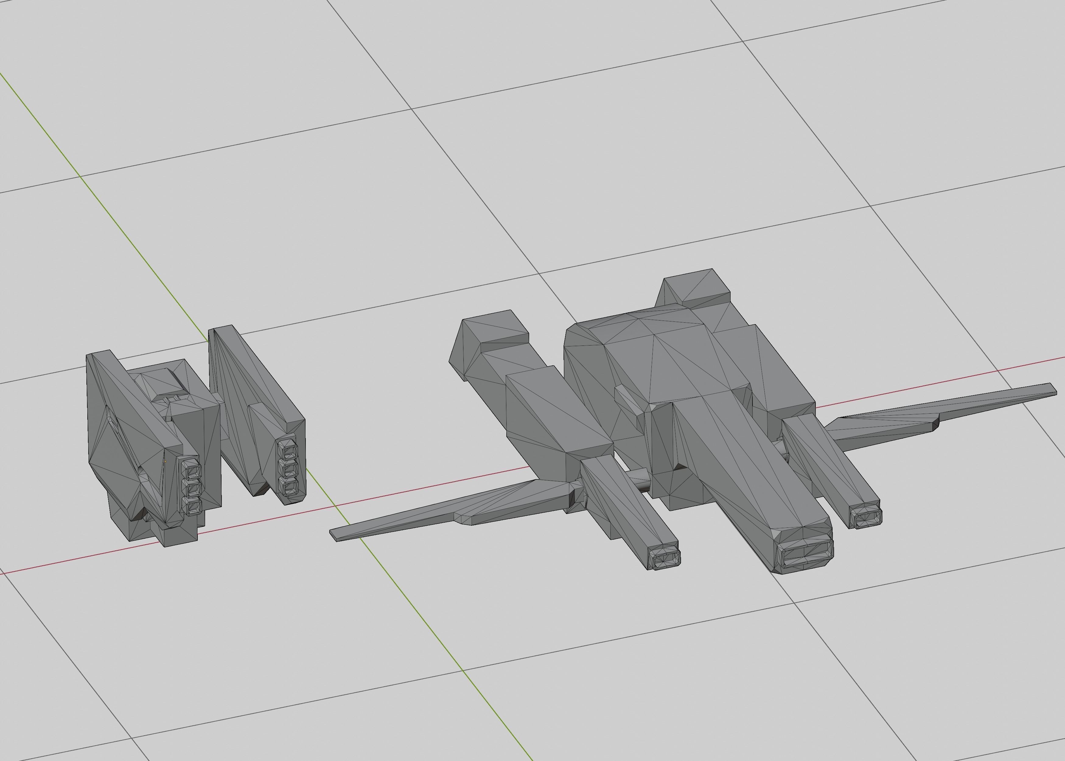 Space ships pack Low-poly 3D model_22