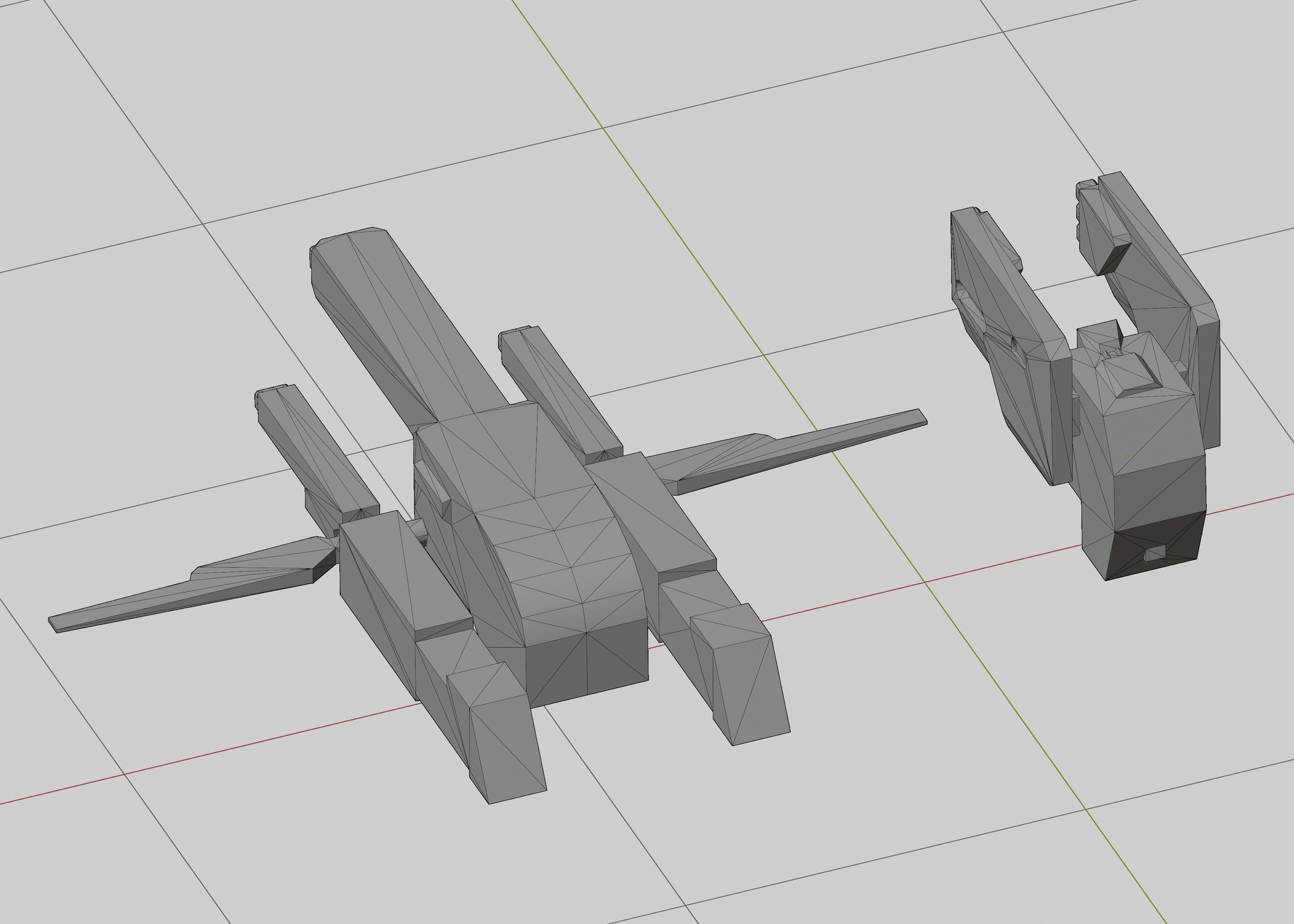 Space ships pack Low-poly 3D model_20