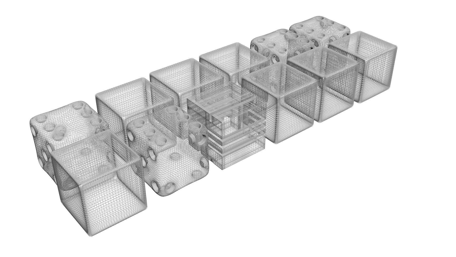 Dices Set 3D print model_32