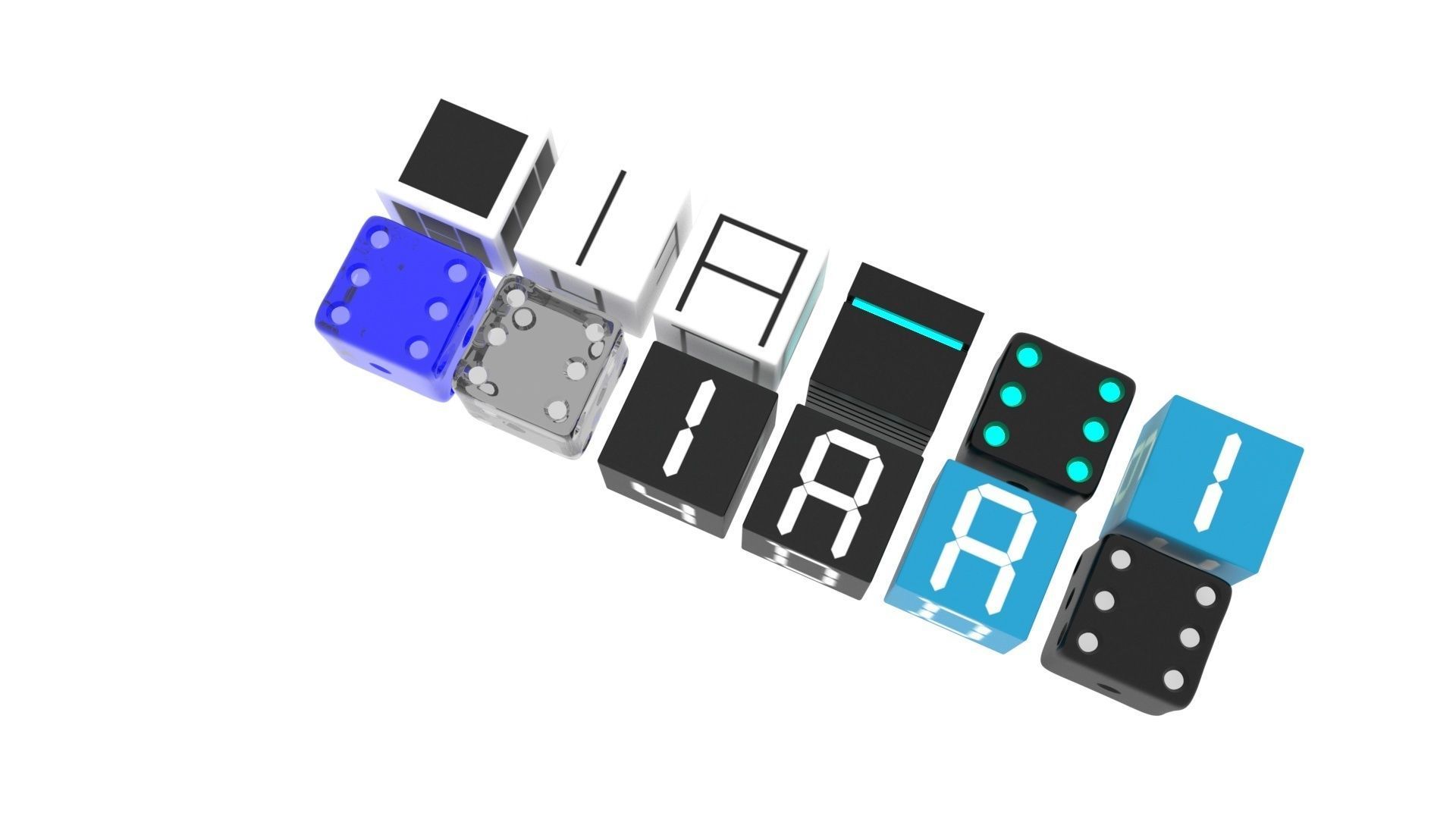 Dices Set 3D print model_1