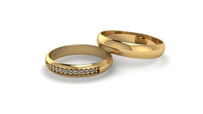Wedding rings 3D print model