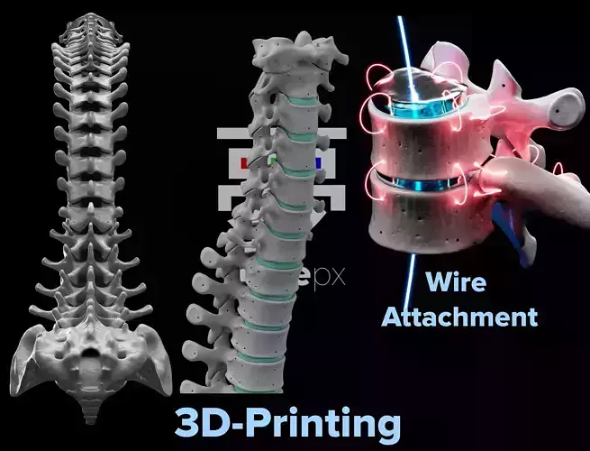 Human Spine -  Vertebral Column 3D print model
