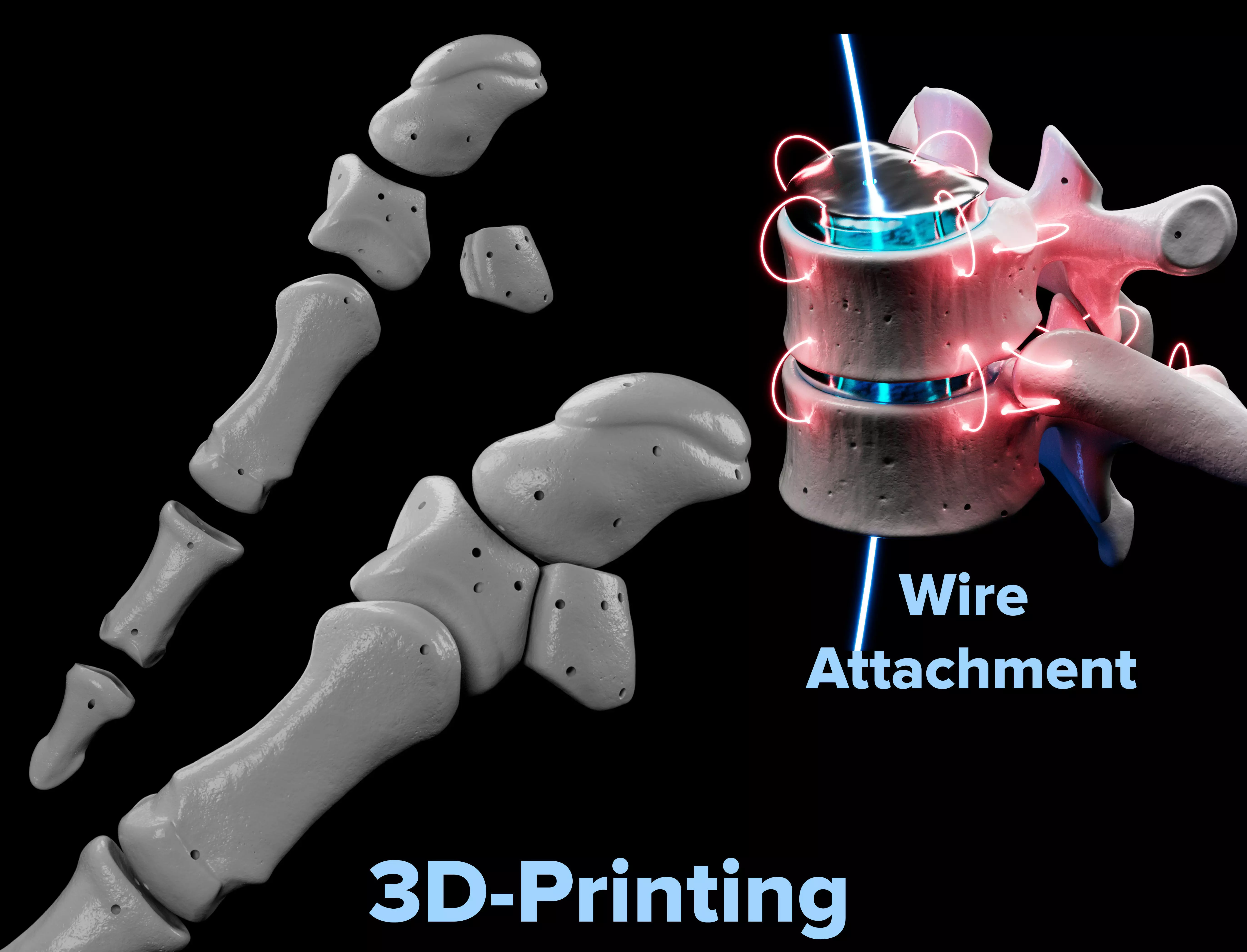 Wire attachment - 3D-Printing Skeletal System - PREVIEW Free 3D print model_0