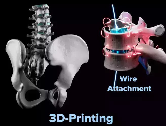 Lumbar Spine - Ilium 3D print model