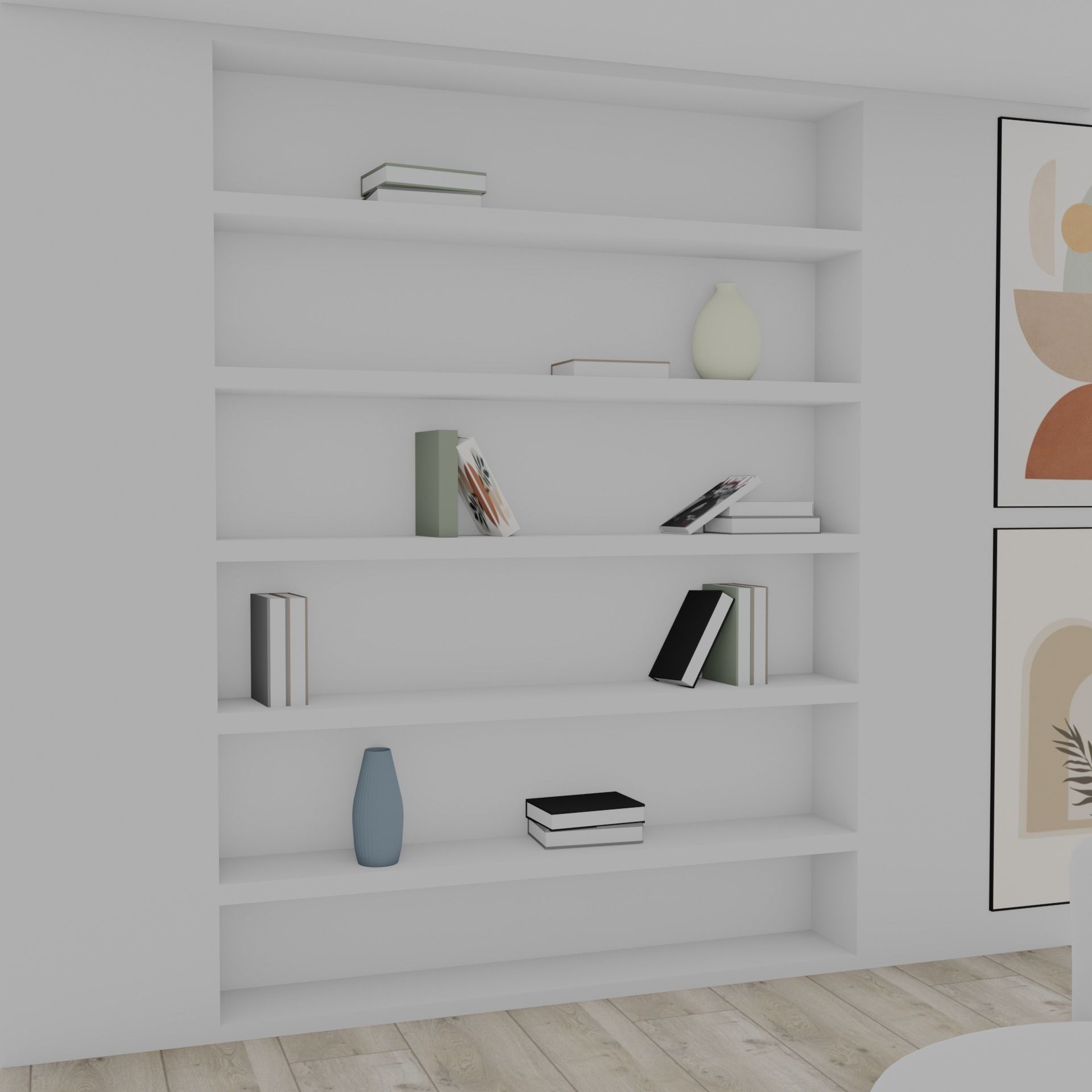 living room in minimalist style 3D model_8