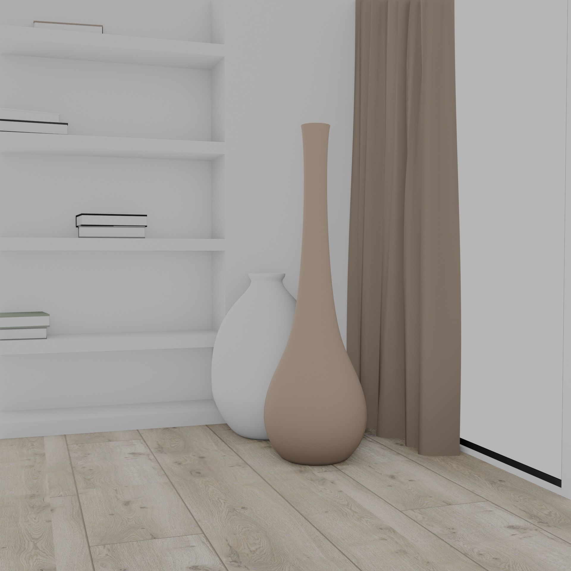 living room in minimalist style 3D model_11