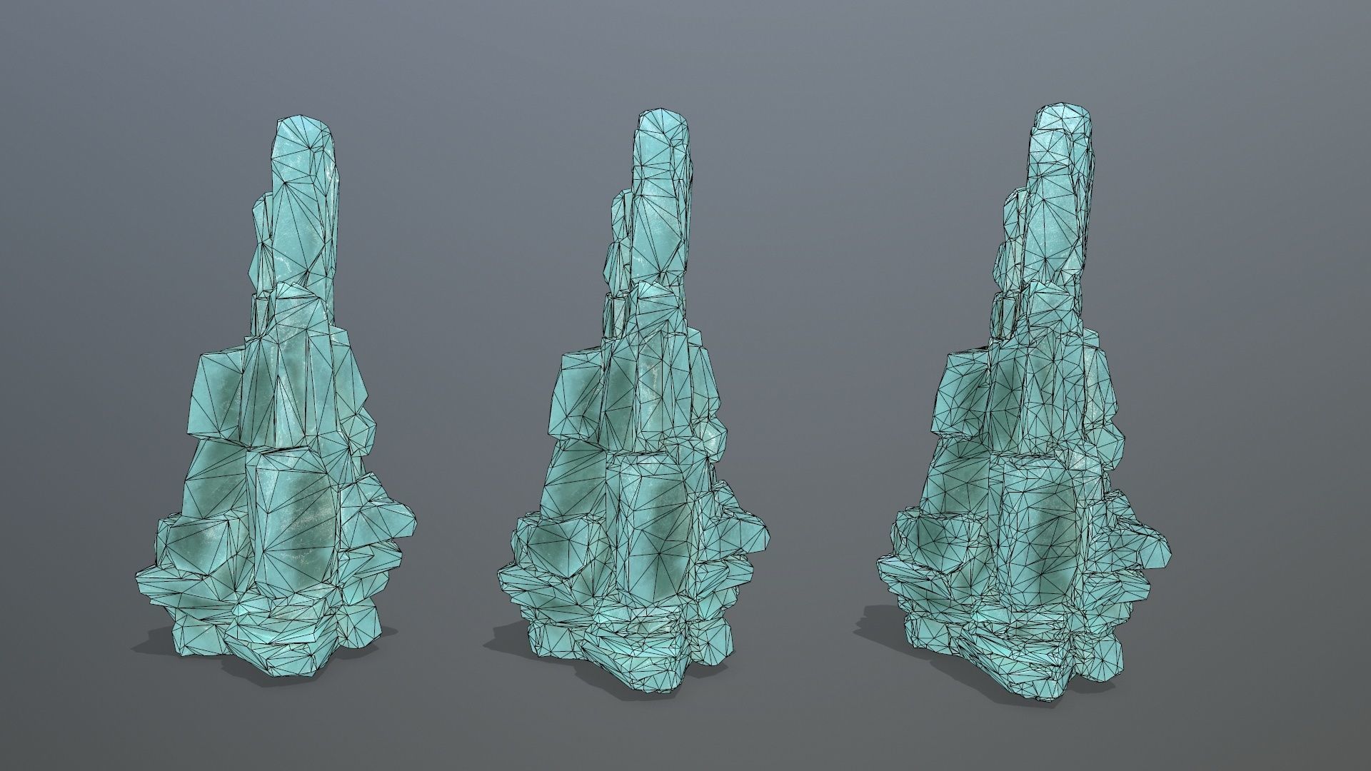 ice rocks Low-poly 3D model_17