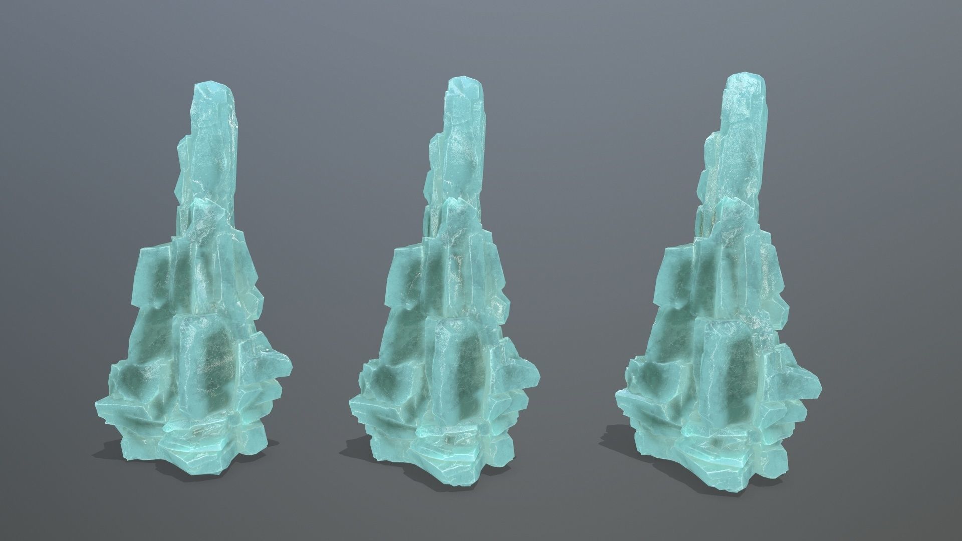 ice rocks Low-poly 3D model_16
