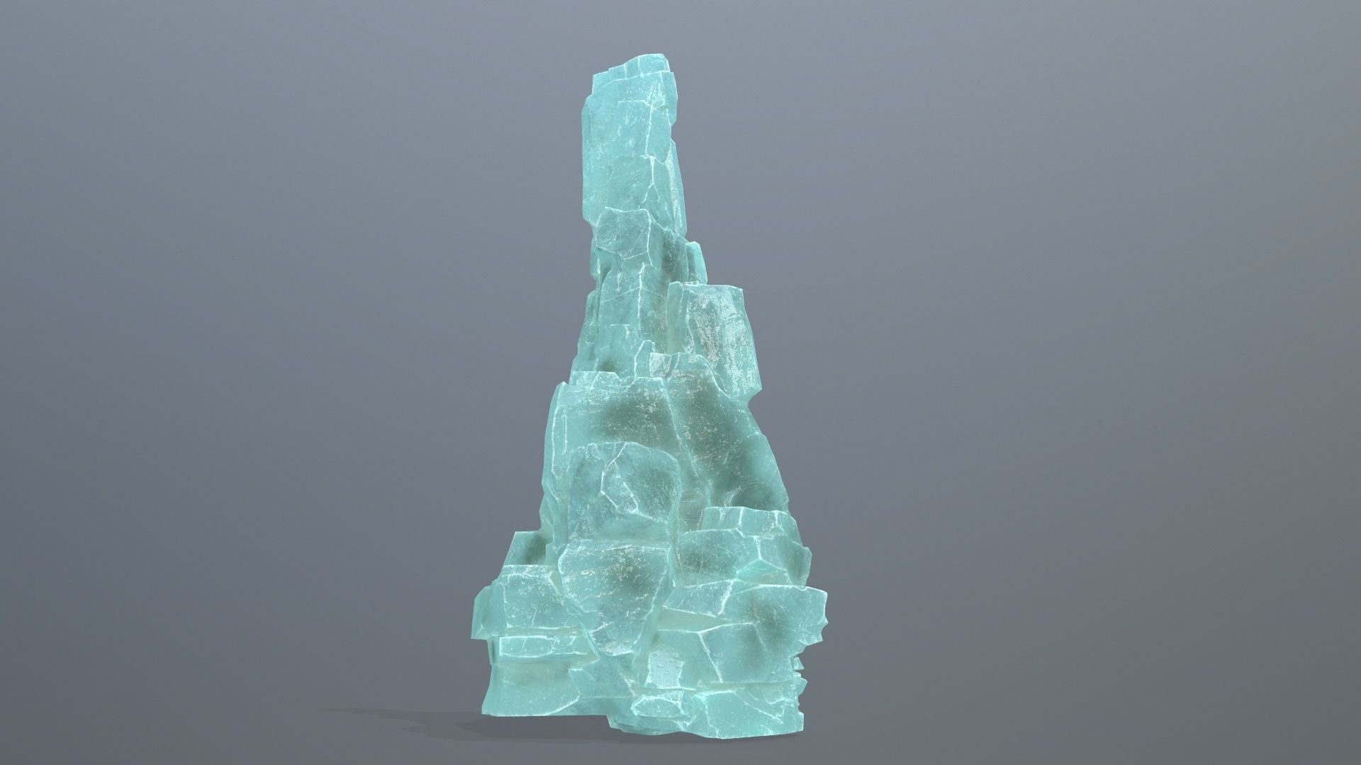ice rocks Low-poly 3D model_6