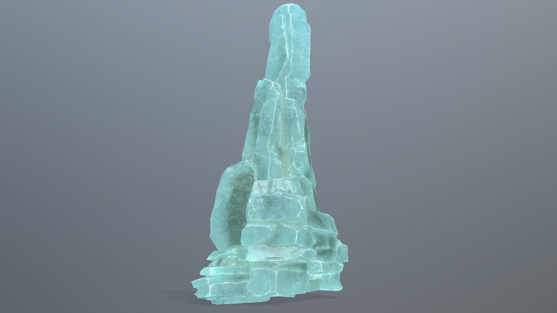 ice rocks Low-poly 3D model_3