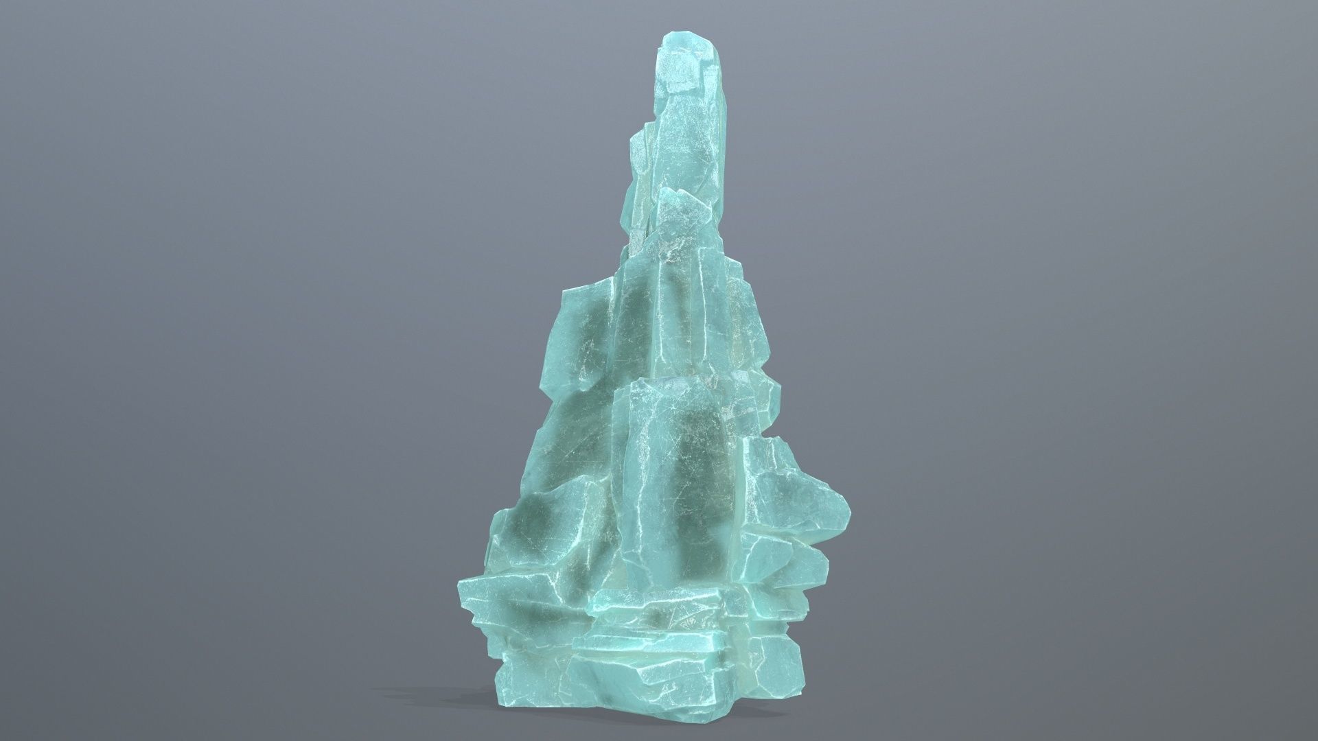 ice rocks Low-poly 3D model_2