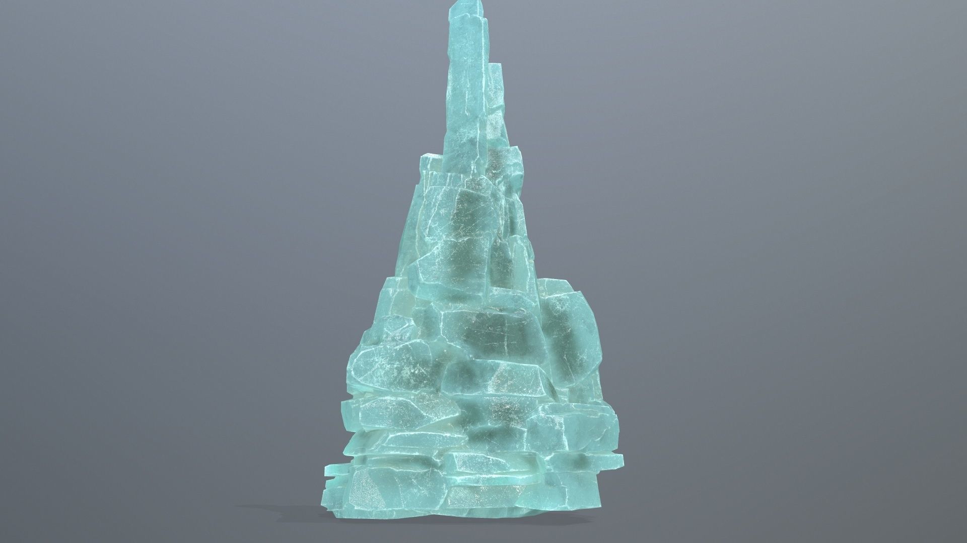 ice rocks Low-poly 3D model_4