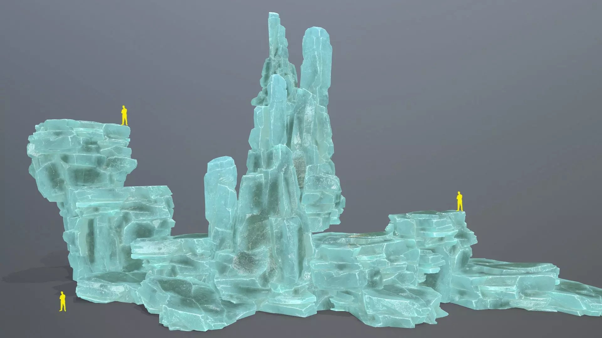 ice rocks Low-poly 3D model_0