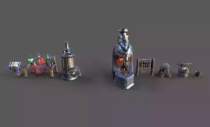 Fantasy Middle Earth Pack Low-poly 3D model